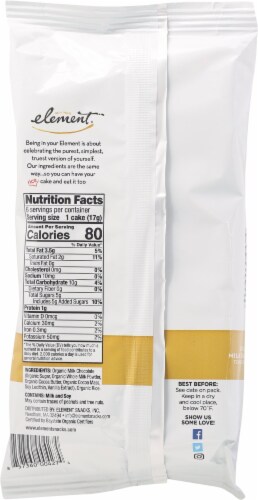 Element Organic Milk Chocolate Dipped Rice Cakes Perspective: back