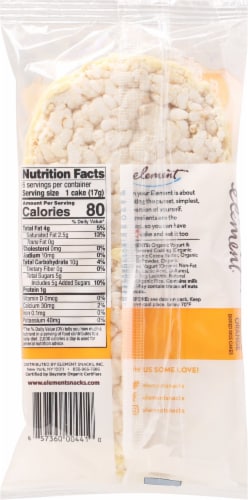 Element® Organic Vanilla Orange Dipped Rice Cake Perspective: back