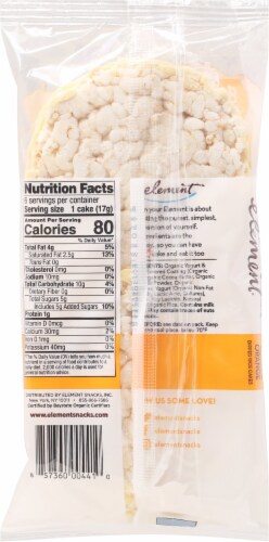 Element® Organic Vanilla Orange Dipped Rice Cake Perspective: back