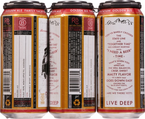 Roadhouse Brewing Co. Family Vacation Golden Ale Perspective: back
