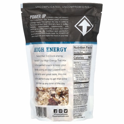 Power Up® High Energy Premium Trail Mix Perspective: back