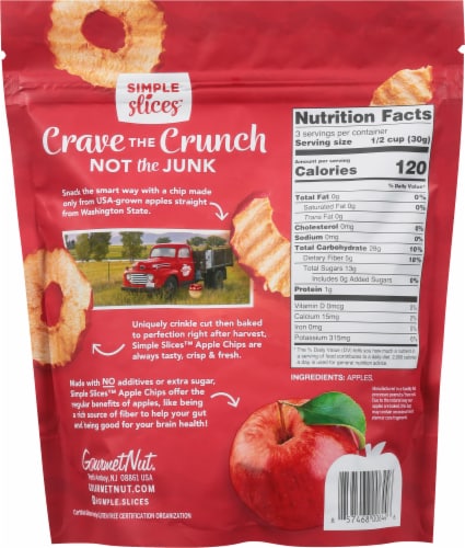 Gourmet Nut® Red Apples Apple Chips Perspective: back