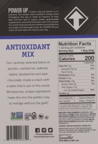 Power Up Premium Trail Mix Antioxidant Mix Multipack Perspective: back