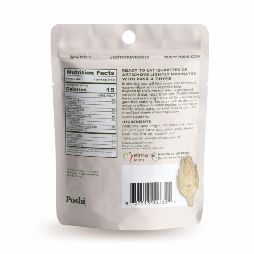 Poshi™ Marinated Artichokes Snack Perspective: back