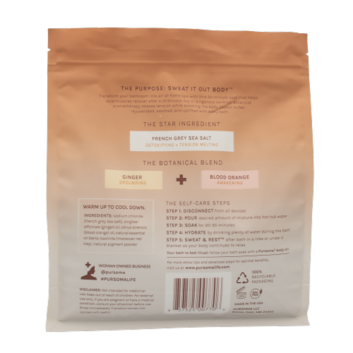 Pursoma Sweat It Out Body Bath Soak Perspective: back