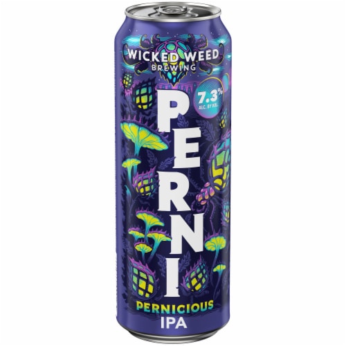 Wicked Weed Brewing Pernicious American Beer Perspective: back