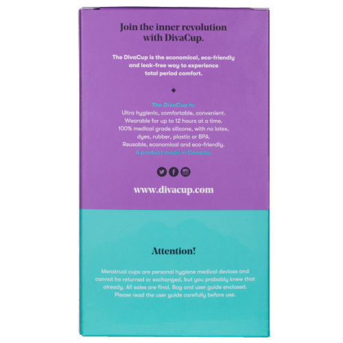 DivaCup® Menstrual Cup Model 2 Perspective: back