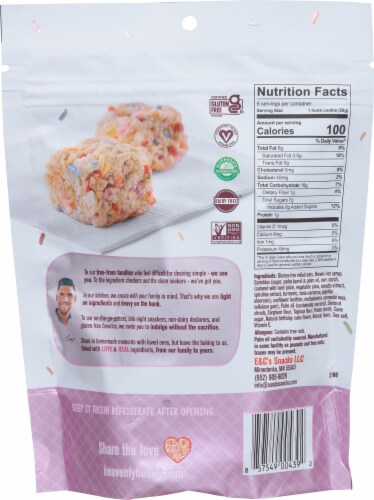 Heavenly Hunks® Birthday Cake Vanilla Cookies Perspective: back