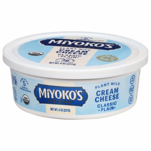 Miyoko's Creamery Classic Plain Plant Milk Cream Cheese Perspective: back