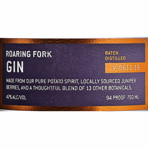 Woody Creek Colorado Dry Gin Perspective: back