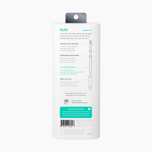 quip Metal Electric Toothbrush Starter Kit - Slate Perspective: back