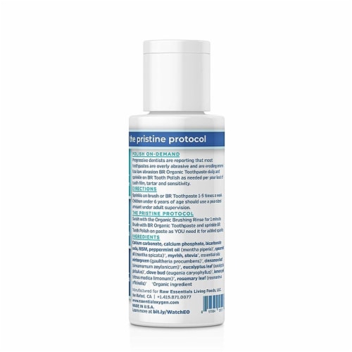 Essential Oxygen BR Fresh Mint Tooth Powder Perspective: back