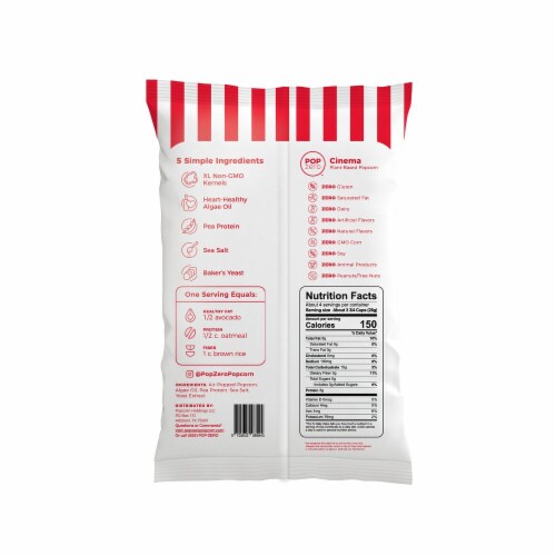 Pop Zero Cinema Plant-Based Popcorn Perspective: back