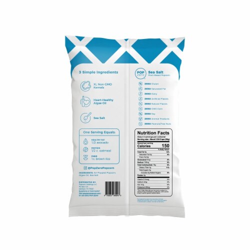 Pop Zero Sea Salt Popcorn Perspective: back