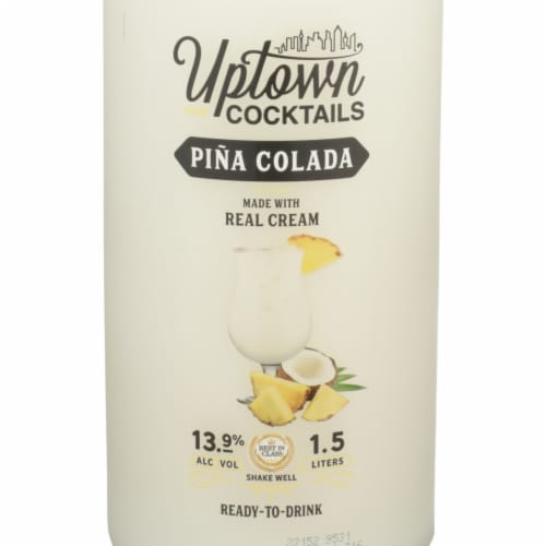 Uptown Wine Cocktails Pina Colada Texas Coconut Wine Based Cocktail Perspective: back