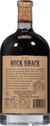 Buck Shack Cabernet Sauvignon Red Wine Perspective: back
