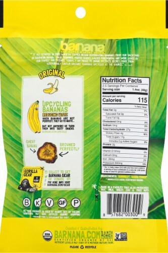 Barnana® Organic Gluten Free Original Chewy Banana Bites Perspective: back