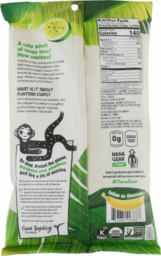 Barnana Organic Ridged Acapulco Lime Plantain Chips Perspective: back