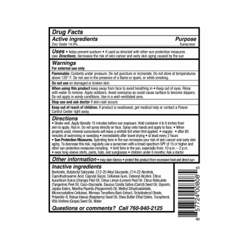 Bare Republic Citrus Cooler Mineral Sunscreen Spray SPF 30 Perspective: back