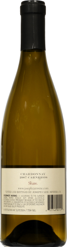 Joseph Carr Chardonnay Sonoma Coast White Wine Perspective: back