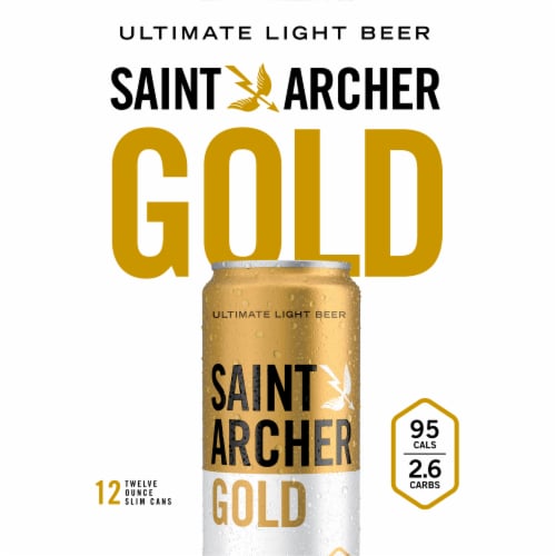 Saint Archer Gold Light Craft Lager Beer Perspective: back