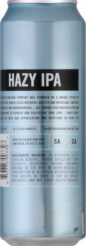 Saint Archer Brewing Company Hazy IPA Beer Perspective: back
