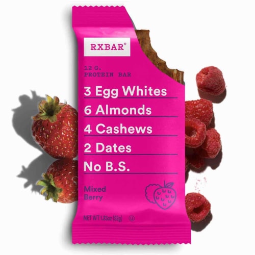 RXBAR Mixed Berry Protein Bar Perspective: back