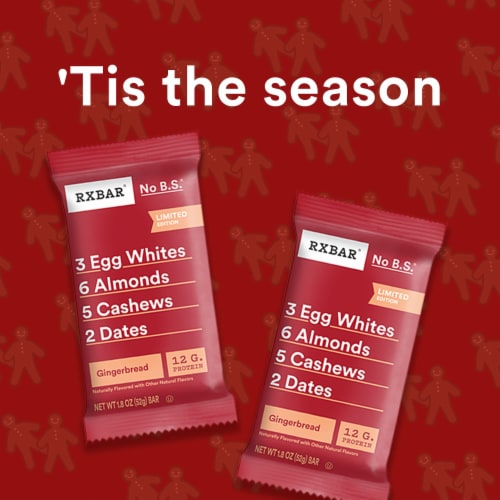 RXBAR Gingerbread Protein Bars Perspective: back
