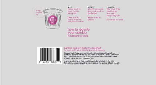 Cambio Roasters Variety Pack Coffee Pods Perspective: back