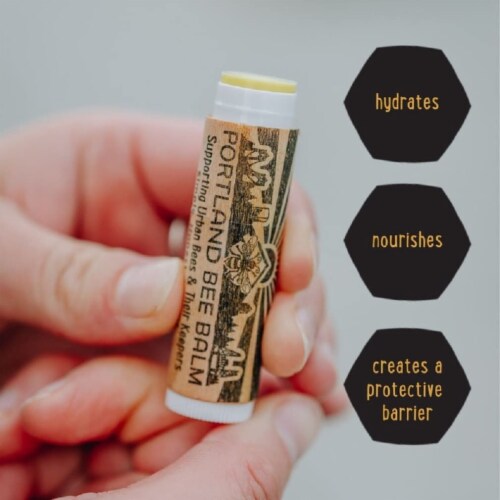 Portland Bee Balm Lavender Beeswax Based Lip Balm Perspective: back