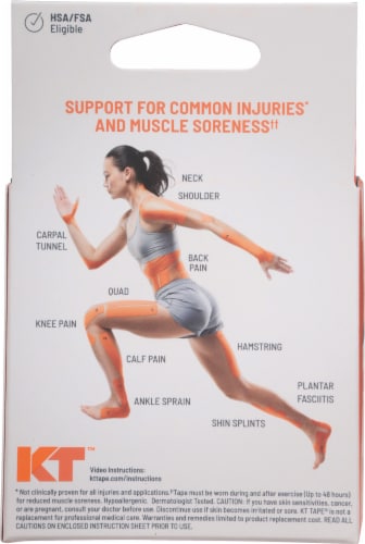 KT Tape Pro Sonic Blue Kinesiology Therapeutic Tape Strips Perspective: back