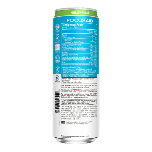 Lifeaid® FocusAid Supplement Drink Perspective: back