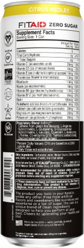 Lifeaid FitAid® Citrus Medley Athletic Recovery Dietary Supplement Drink Perspective: back