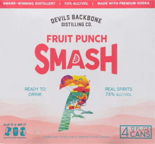 Devils Backbone Distilling Co. Fruit Punch Smash Ready to Drink Cocktail Perspective: back