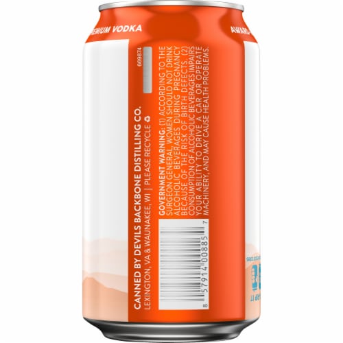 Devils Backbone Brewing Company Orange Smash Vodka Ready to Drink Cocktail Single Can Perspective: back