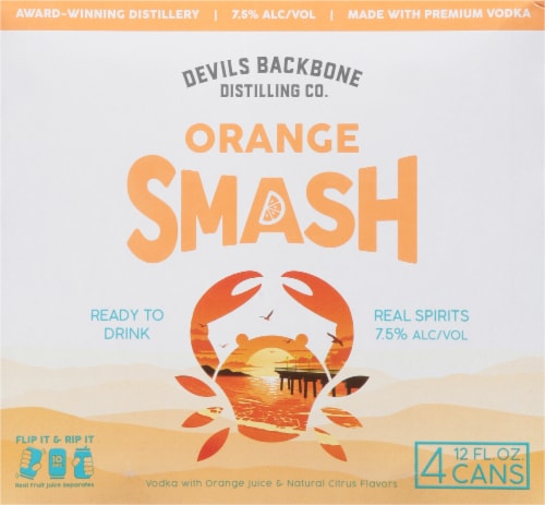 Devils Backbone Brewing Company Orange Smash Spiked Seltzer Perspective: back