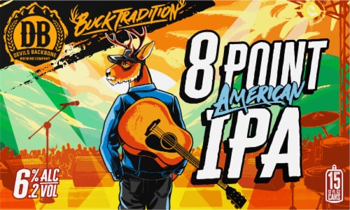 Devil's Backbone Eight Pint IPA Beer Perspective: back