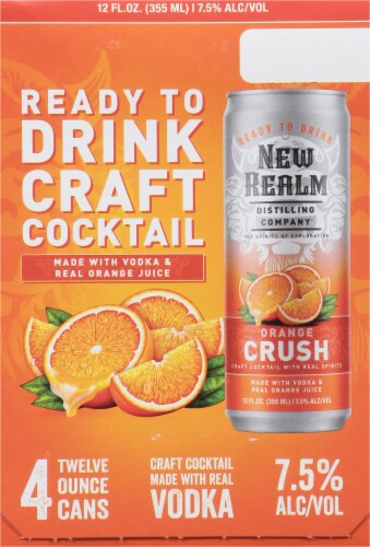 New Realm Orange Crush Ready to Drink Cocktail Perspective: back
