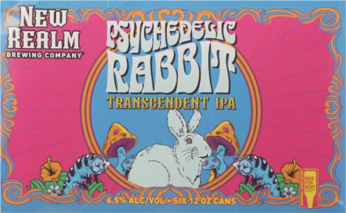 New Realm Psychedelic Rabbit IPA Craft Beer Perspective: back
