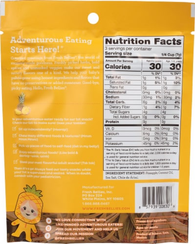 Fresh Bellies® Party Like A Pina™ Pineapple & Chili De Arbol Baby Food Snack Perspective: back