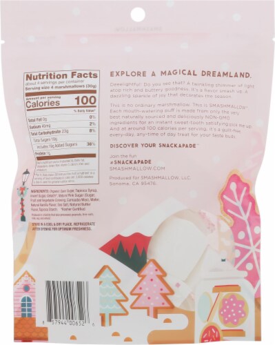 SMASHMALLOW Holiday Sugar Cookie Snackable Marshmallows Perspective: back