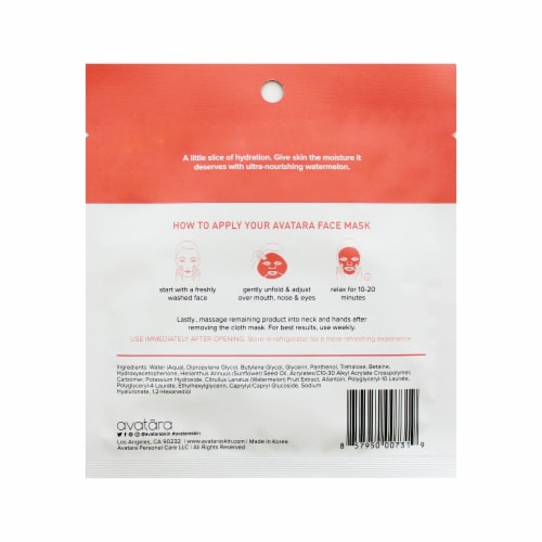 Avatara Juicy Watermellow Hydrating Watermelon Face Mask Perspective: back