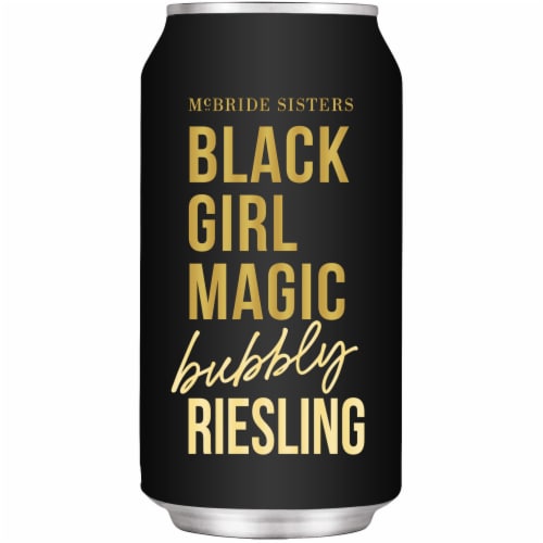 Black Girl Magic Bubbly Riesling California Sparkling Wine Can Perspective: back