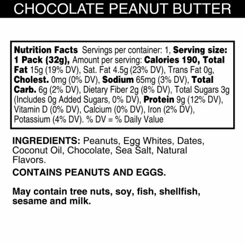 RX Nut Butter Chocolate Peanut Butter Perspective: back