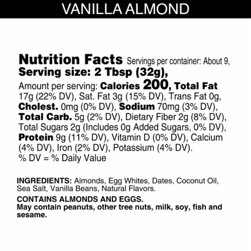RX Nut Butter Vanilla Almond Butter Perspective: back