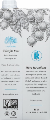 Milkadamia® Unsweetened Macadamia Milk Perspective: back