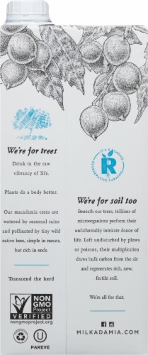 Milkadamia® Unsweetened Macadamia Milk Perspective: back