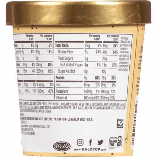 Halo Top Oatmeal Cookie Ice Cream Perspective: back