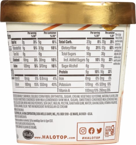 Halo Top® Caramel Macchiato Ice Cream Perspective: back