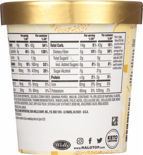 Halo Top® Keto Banana Cream Pie Ice Cream Perspective: back